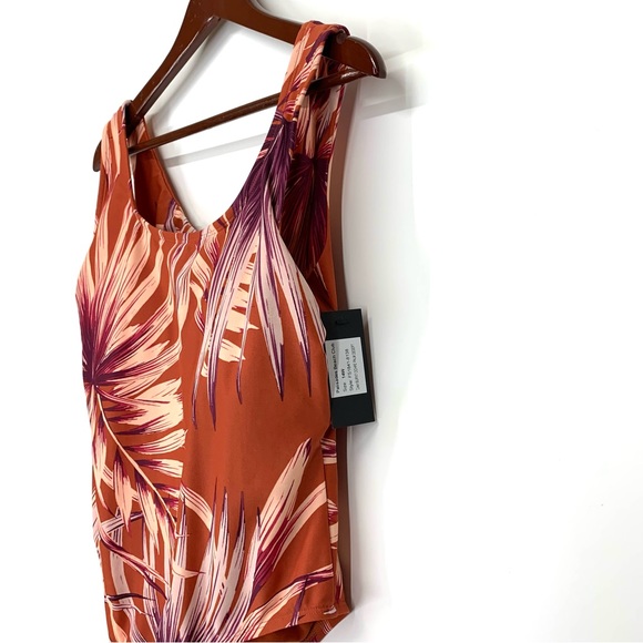 Palisades Beach Club Burnt Ochre Palm Desert One Piece Swimsuit Nwt Size 14W - Picture 3 of 16